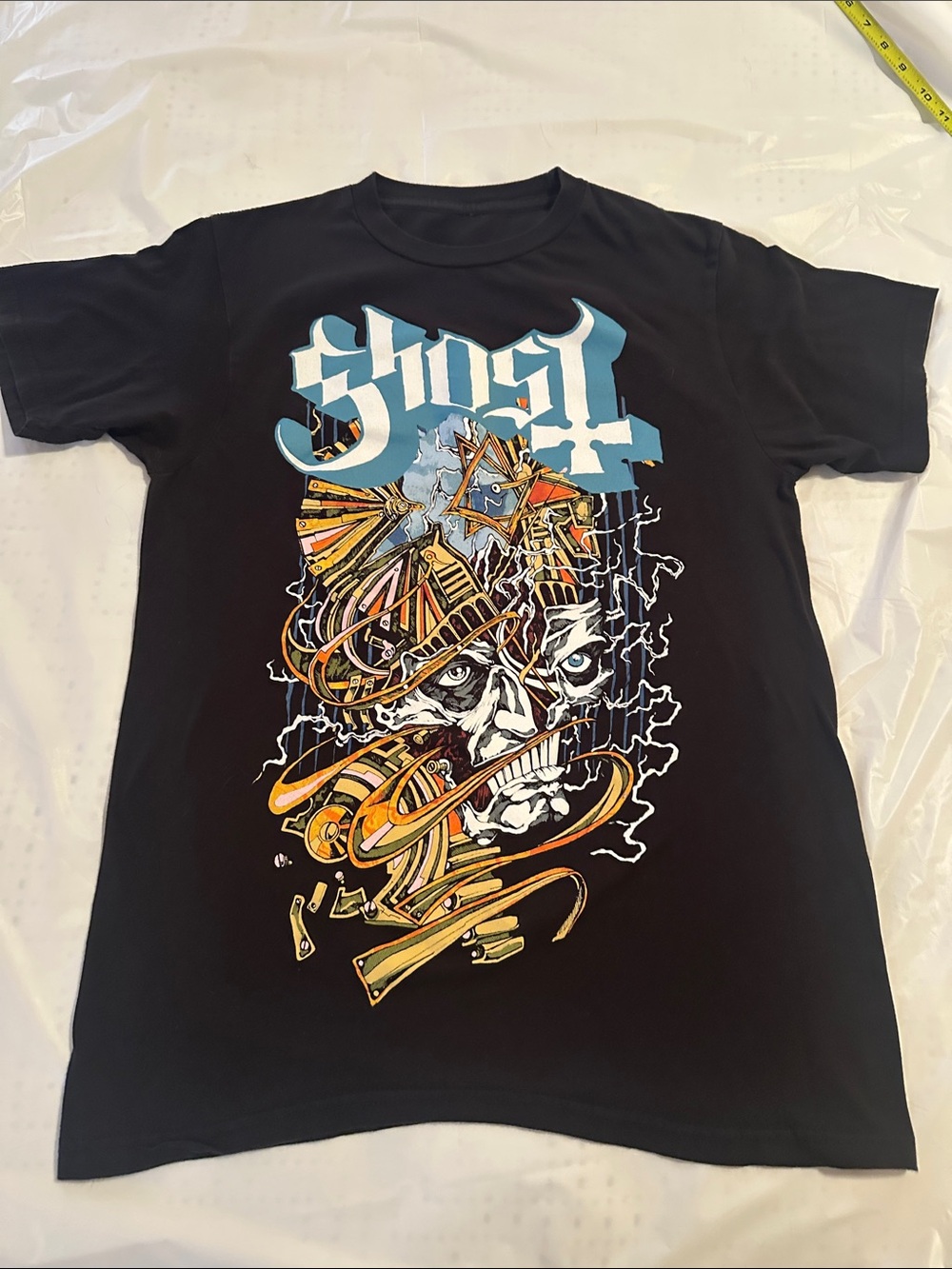 Ghost Graphic Band Tee Black Short Sleeve Heavy Metal Shirt